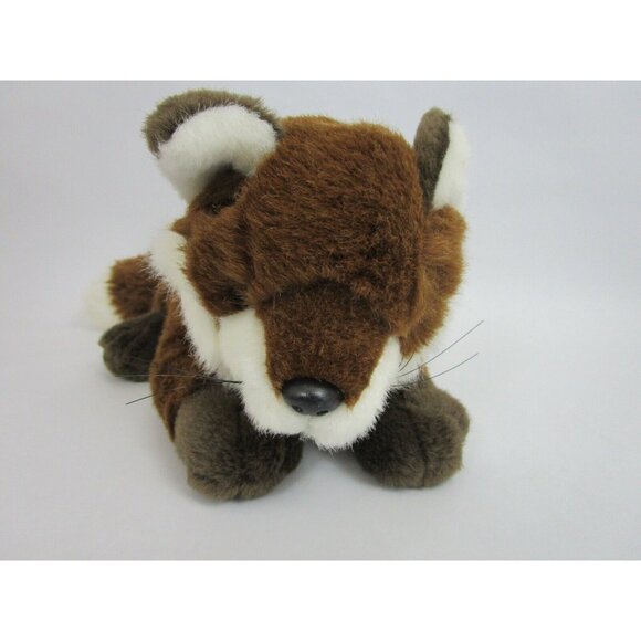 Fox Stuffed Animal Toy White & Brown 11" Body 1994 Plush Creations, Inc. Vintage - Picture 4 of 9